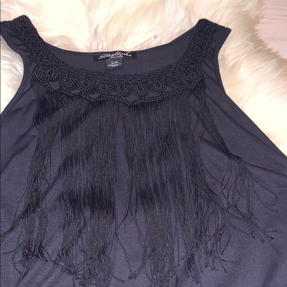 SALE!!! High low tank with fringe detail - Picture 4 of 8